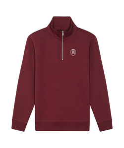 Fullbore Bickleigh 1/4 Zip Sweatshirt - Burgundy