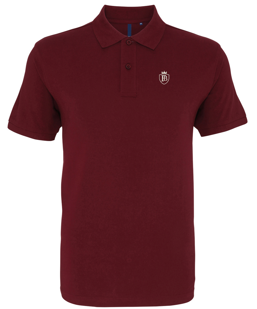 Mens Fullboreuk Crest Polo - Burgundy