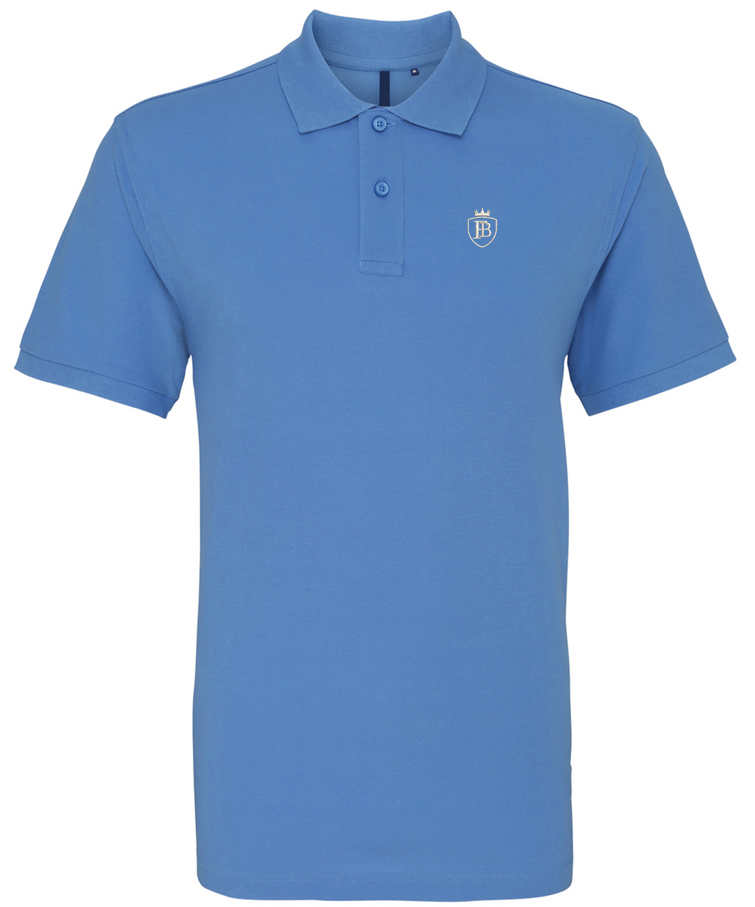 Mens Fullboreuk Crest Polo - Cornflower