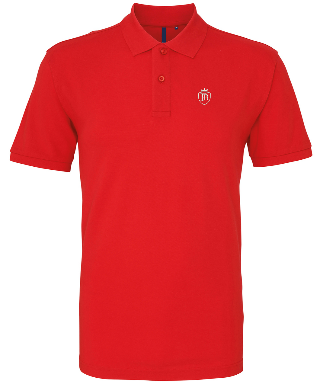 Mens Fullboreuk Crest Polo - Red