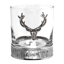 Load image into Gallery viewer, 11OZ MAJESTIC STAG HEAD PEWTER WHISKY GLASS TUMBLER SET OF 2