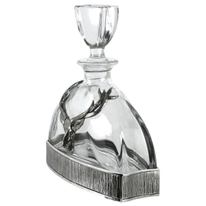 Majestic Stag Crystal + Pewter Whisky Decanter