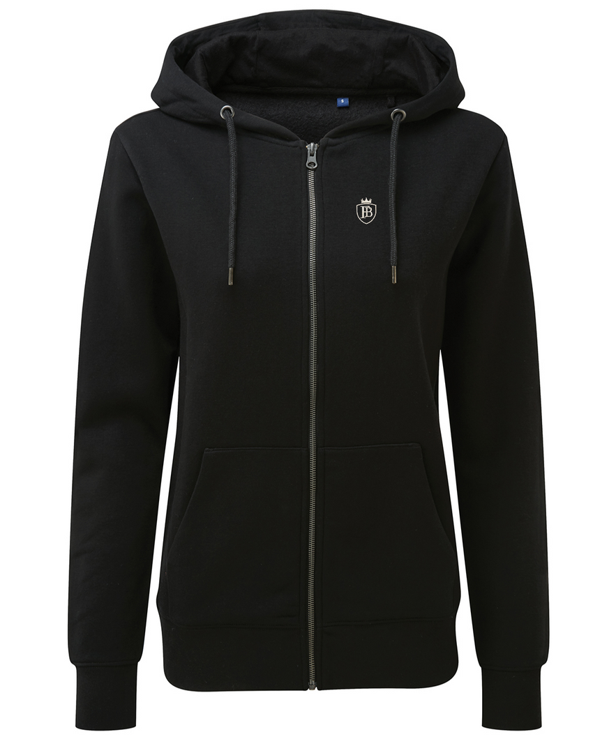 Womens Fullboreuk Organic Zip Up Hoodie - Black