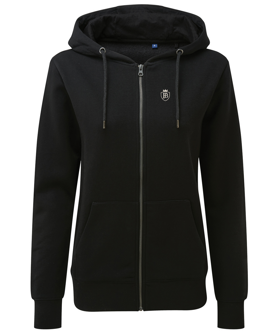 Womens Fullboreuk Organic Zip Up Hoodie - Black