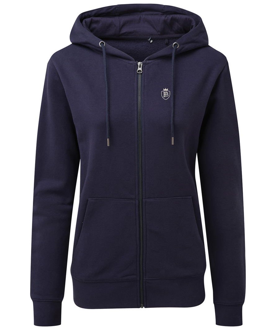 Womens Fullboreuk Organic Zip Up Hoodie - Navy