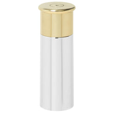 Load image into Gallery viewer, 6OZ PEWTER SHOTGUN CARTRIDGE HIP FLASK WITH BRASS LID