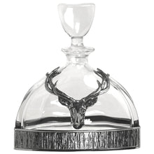 Load image into Gallery viewer, Majestic Stag Crystal + Pewter Whisky Decanter